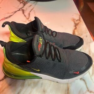 Nike Air Max 270 Men’s Sneakers - Black, Neon Yellow, Red